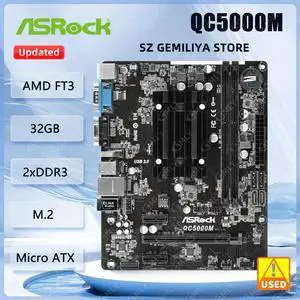 QC5000M Motherboard Integrated Radeon HD 8330 Graphics FT3 Kabini A4-5050/5000 Quad-Core APU DDR3 32GB M-ATX QC5000M Motherboard Integrated Radeon HD 8330 Graphics FT3 Kabini A4-5050/5000 Quad-Core APU DDR3 32GB M-ATX