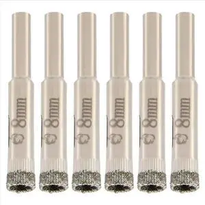 6 Pcs 8mm Diamond Core Drill Bits Ceramic Tile Glass Hole Saw 6 Pcs 8mm Diamond Core Drill Bits Ceramic Tile Glass Hole Saw