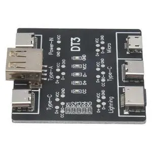 USB Data Line Detection Board for IOS Android Micro-USB Type-C Short Circuit Switch Detection Board DT3 USB Cable Tester USB Data Line Detection Board for IOS Android Micro-USB Type-C Short Circuit Switch Detection Board DT3 USB Cable Tester