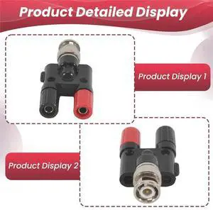 BNC Plug 4mm Banana Plug Splitter Connector BNC Male Plug to 2 x 4mm Banana Female Jack Socket Adapter BNC Plug 4mm Banana Plug Splitter Connector BNC Male Plug to 2 x 4mm Banana Female Jack Socket Adapter
