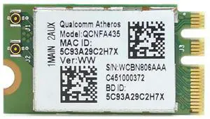Adapter Card for Atheros QCA9377 QCNFA435 802.11AC 2.4G/5G NGFF CARD Bluetooth 4.1 Adapter Card for Atheros QCA9377 QCNFA435 802.11AC 2.4G/5G NGFF CARD Bluetooth 4.1