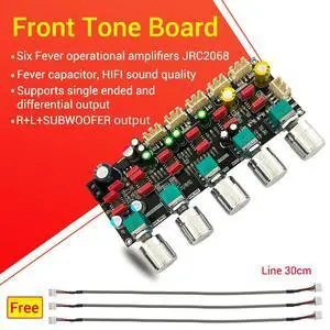 JRC2068 HiFi Preamplifier Board Stereo Treble Bass Frequency Volume Control DC 12-30V XH-2.54mm Input For Speaker Subwoofer PRO1 JRC2068 HiFi Preamplifier Board Stereo Treble Bass Frequency Volume Control DC 12-30V XH-2.54mm Input For Speaker Subwoofer PRO1