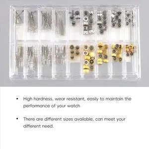 Watch Repair Kit, Watch Crown, Watch Stem Extender Crowns Accessory Repairing Replacement Tool Kit with Box Watch Repair Kit, Watch Crown, Watch Stem Extender Crowns Accessory Repairing Replacement Tool Kit with Box