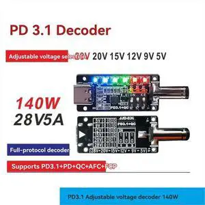 PD3.1 Fast Charging Protocol Trigger Type C Female Socket 20V28V5A Automatic Deception Power Aging Board PD3.1 Fast Charging Protocol Trigger Type C Female Socket 20V28V5A Automatic Deception Power Aging Board