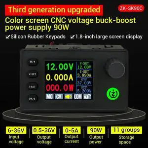 SK90C Color Screen CNC Buck Boost Converter Adjustable Voltage Regulator Power Charging Module 90W Upgrade Version SK90C Color Screen CNC Buck Boost Converter Adjustable Voltage Regulator Power Charging Module 90W Upgrade Version