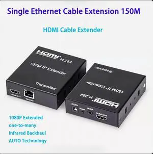 150-Meter HDMI Extender Signal Extender Single Ethernet Cable One-to-Many Switching Transmitter Receiver 150-Meter HDMI Extender Signal Extender Single Ethernet Cable One-to-Many Switching Transmitter Receiver