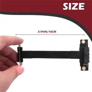 PCIE X1 Riser Cable Dual 90 Degree Right Angle PCIe 3.0 X1 to X1 Extension Cable 8Gbps PCI Express 1X Riser Card 10cm PCIE X1 Riser Cable Dual 90 Degree Right Angle PCIe 3.0 X1 to X1 Extension Cable 8Gbps PCI Express 1X Riser Card 10cm