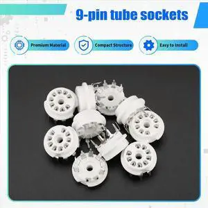10PCS PCB 9Pin Ceramic B9A Vacuum Tube Socket Audio HIFI DIY Amps for 12AX7 12AU7 12AT7 ECC81 ECC82 ECC83 Silver-Plated 10PCS PCB 9Pin Ceramic B9A Vacuum Tube Socket Audio HIFI DIY Amps for 12AX7 12AU7 12AT7 ECC81 ECC82 ECC83 Silver-Plated