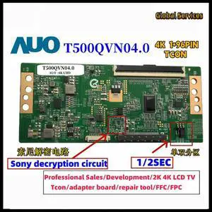 ly upgraded AUO 4K logic board T500QVN04.0 tcon Single and Double Partition Adjustment For Decryption ly upgraded AUO 4K logic board T500QVN04.0 tcon Single and Double Partition Adjustment For Decryption