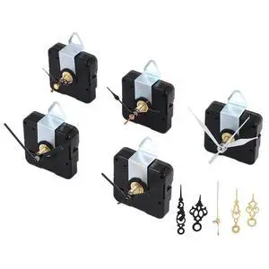 5 Pcs Clock Movement Mechanism Parts Silence Quartz DIY Wall Clock with 7 Different Pairs Clock Hands Replacement Kit 5 Pcs Clock Movement Mechanism Parts Silence Quartz DIY Wall Clock with 7 Different Pairs Clock Hands Replacement Kit
