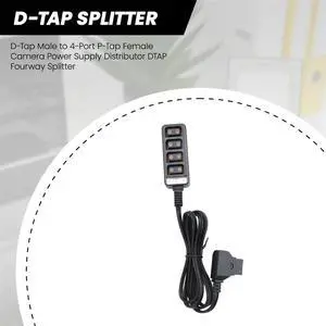 D-Tap Male to 4-Port P-Tap Female Camera Power Supply Distributor DTAP Fourway Splitter D-Tap Male to 4-Port P-Tap Female Camera Power Supply Distributor DTAP Fourway Splitter