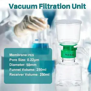 250ml Vacuum Filter Units - PES Bottle Top Vacuum Filter 0.22m, Individually Wrapped,Pack of 1 250ml Vacuum Filter Units - PES Bottle Top Vacuum Filter 0.22m, Individually Wrapped,Pack of 1