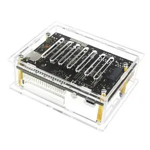 Acrylic Case for VisionFive 2 Development Board Development Board Box Transparent Case with Cooling Fan Heatsink Kit Acrylic Case for VisionFive 2 Development Board Development Board Box Transparent Case with Cooling Fan Heatsink Kit