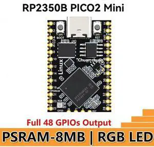 For Raspberry Pi Pico 2 RP2350B Linux Mini Development Board with PSRAM-8MB Full 48 GPIOs Output for Linux For Raspberry Pi Pico 2 RP2350B Linux Mini Development Board with PSRAM-8MB Full 48 GPIOs Output for Linux
