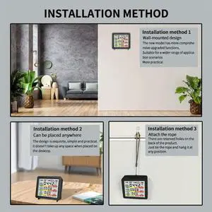 5 in 1 Multifunctional Air Meter Household Temperature Humidity CO CO2 TVOC Tester Monitor Air Detector Black 5 in 1 Multifunctional Air Meter Household Temperature Humidity CO CO2 TVOC Tester Monitor Air Detector Black