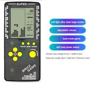 Transparent Retro Game Console Big Screen Handheld Brick Game Player Gift for Children and Adults Transparent Retro Game Console Big Screen Handheld Brick Game Player Gift for Children and Adults