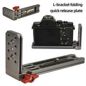 Camera L Bracket Foldable L-Shape Mount Plate Vertical Horizontal Switching L Shape Holder Camera L Bracket Foldable L-Shape Mount Plate Vertical Horizontal Switching L Shape Holder