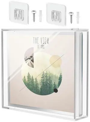 CD Jewel Case Holder Wall Mount Protector for Single & Double Disc CD Box Display Frame Shelf, Acrylic CD Display Case CD Jewel Case Holder Wall Mount Protector for Single & Double Disc CD Box Display Frame Shelf, Acrylic CD Display Case