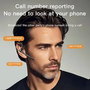 Bluetooth 5.4 Headset Single Driving Headphone with Dual Mic ENC Noise Cancelling Handsfree Business Earphones Bluetooth 5.4 Headset Single Driving Headphone with Dual Mic ENC Noise Cancelling Handsfree Business Earphones