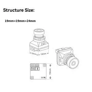 B19 PRO Mini FPV Camera 2.1mm Lens 135° FOV FPV Traversing Camera PAL/NTSC for RC Drones B19 PRO Mini FPV Camera 2.1mm Lens 135° FOV FPV Traversing Camera PAL/NTSC for RC Drones