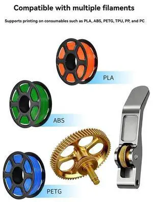 For A1 A1 Mini Extruder Gear Hardened Steel+Brass Gear DLC Nano-Coated Feed Wheel Kit for A1 Mini For A1 A1 Mini Extruder Gear Hardened Steel+Brass Gear DLC Nano-Coated Feed Wheel Kit for A1 Mini