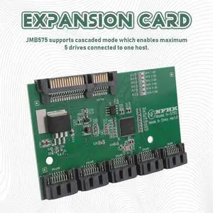 SATA Expansion Card 1 to 5 Port SATA3.0 Controller Card Motherboard SATA Port Multiplier Riser Card HUB Adapter SATA Expansion Card 1 to 5 Port SATA3.0 Controller Card Motherboard SATA Port Multiplier Riser Card HUB Adapter