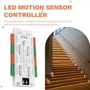Ladder Night Light 32 Channels Stair LED Motion Sensor Light Prevent Short Circuit Controller DC12V/24V Ladder Night Light 32 Channels Stair LED Motion Sensor Light Prevent Short Circuit Controller DC12V/24V