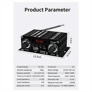 Digital Bluetooth Amplifier 12V Home Car 2 Channel HIFI Sound Speaker FM Receiver Audio Amplificador Clase-AB AMP Digital Bluetooth Amplifier 12V Home Car 2 Channel HIFI Sound Speaker FM Receiver Audio Amplificador Clase-AB AMP