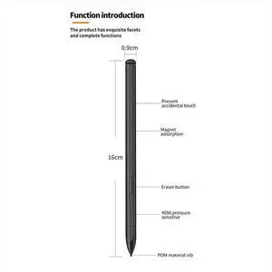 EMR Stylus Pen for Remarkable 2 Touch Pencil with Eraser 4096 Sensitivity Palm Rejection with 3 Pen Tips EMR Stylus Pen for Remarkable 2 Touch Pencil with Eraser 4096 Sensitivity Palm Rejection with 3 Pen Tips