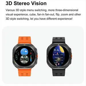 DT Watch Ultra 47mm Watch Bluetooth Call Compass 3D Menu Charging Series 7 watch Black DT Watch Ultra 47mm Watch Bluetooth Call Compass 3D Menu Charging Series 7 watch Black