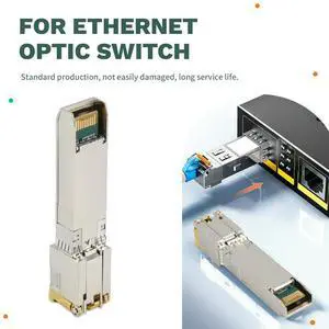 10G SFP + to Rj45 30m Self-Adaption 10G/5G/2.5G Optical Module Compatible for , Mikrotik , Ethernet Optic Switch 10G SFP + to Rj45 30m Self-Adaption 10G/5G/2.5G Optical Module Compatible for , Mikrotik , Ethernet Optic Switch