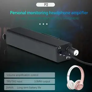 P2 Headphone Amp Road-Ready Stereo/Mono Instant Switch, Ultra-Low Noise Circuit for Drummers & Live Vocalists P2 Headphone Amp Road-Ready Stereo/Mono Instant Switch, Ultra-Low Noise Circuit for Drummers & Live Vocalists