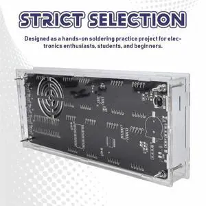 Large Screen Voice Clock Kit Calendar Digital Clock Electronic DIY Welding Training Loose Parts Assembly Large Screen Voice Clock Kit Calendar Digital Clock Electronic DIY Welding Training Loose Parts Assembly