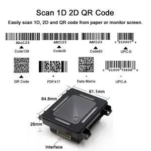 Self-Service Kiosk Embedded Module: Extremely Fast 1D/2D/QR Auto-Scan Reader EP8280L with TTL Self-Service Kiosk Embedded Module: Extremely Fast 1D/2D/QR Auto-Scan Reader EP8280L with TTL