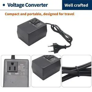 200W Voltage Converter Transformer EU to US - Step-Down Transformer 220V to 110V Single Phase Travel Adapter EU Plug 200W Voltage Converter Transformer EU to US - Step-Down Transformer 220V to 110V Single Phase Travel Adapter EU Plug