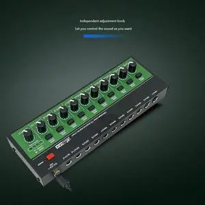 MX1002 10 Channels Stereo Headphone Amplifier Mini Ultra Low Noise Audio Amplifier Earphone Splitter US Plug MX1002 10 Channels Stereo Headphone Amplifier Mini Ultra Low Noise Audio Amplifier Earphone Splitter US Plug