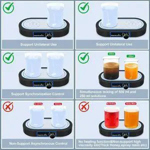 Dual Position Magnetic Stirrer, 2x500ml Stir Plate,50-1500 RPM ,Synchronous Control Magnet Stirrer for US Plug Dual Position Magnetic Stirrer, 2x500ml Stir Plate,50-1500 RPM ,Synchronous Control Magnet Stirrer for US Plug