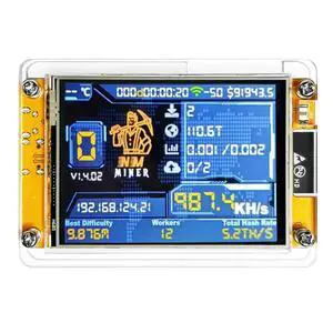 4X 987KH/S NMMiner NerdMiner+4 Slots Stand Upgraded Harshrate 2.8 Inch Display Bitcoin Crypto Solo Lottery Miner 4X 987KH/S NMMiner NerdMiner+4 Slots Stand Upgraded Harshrate 2.8 Inch Display Bitcoin Crypto Solo Lottery Miner