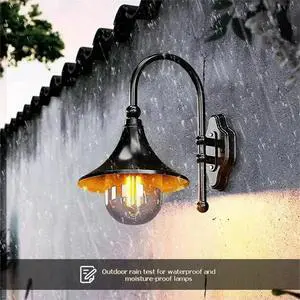 HAPPYDAY~ Outdoor Wall Lamps with E27 220V Warm Light Country Garden Villa Aisle Balcony Hallway Lighting Fixtures HAPPYDAY~ Outdoor Wall Lamps with E27 220V Warm Light Country Garden Villa Aisle Balcony Hallway Lighting Fixtures