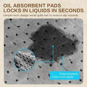 THANKYOU 100 Pack Oil Absorbent Pads 16x18",Polypropylene Oil Absorbent Mat Universal Spill Control Absorbers for Oil Coolant THANKYOU 100 Pack Oil Absorbent Pads 16x18",Polypropylene Oil Absorbent Mat Universal Spill Control Absorbers for Oil Coolant