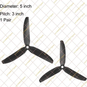 for Phantom 5030 5x3 Nylon Propellers (3-Blade, Black, with Adapter Rings) for Phantom 5030 5x3 Nylon Propellers (3-Blade, Black, with Adapter Rings)