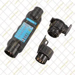 12V Vehicle Trailer Tester 7/13 Pin Towing Light Cable Circuit Plug Socket with 2 Adapters Electrical Diagnostic Tool 12V Vehicle Trailer Tester 7/13 Pin Towing Light Cable Circuit Plug Socket with 2 Adapters Electrical Diagnostic Tool