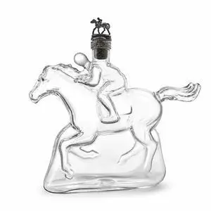 Racing Horse Jockey Glass Decanter Premium Crystal Liquor Bottle Whiskey Bar Decor Gift For Men Racing Horse Jockey Glass Decanter Premium Crystal Liquor Bottle Whiskey Bar Decor Gift For Men