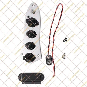 Universal 5-Knob Jazz Bass Control Plate, Pre-Wired Loaded Assembly for 4/5 String Bass Guitars Universal 5-Knob Jazz Bass Control Plate, Pre-Wired Loaded Assembly for 4/5 String Bass Guitars
