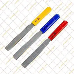 3-Piece Conical Guitar Nut File Set, Double Edge Wire Slotting Tool for Electric Guitar & Bass 3-Piece Conical Guitar Nut File Set, Double Edge Wire Slotting Tool for Electric Guitar & Bass