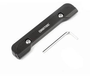 Aluminum Alloy Guitar Nut File Holder, Slotted Grinding Handle with Grip Aluminum Alloy Guitar Nut File Holder, Slotted Grinding Handle with Grip