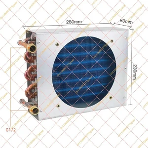 Small Refrigerator Condenser, Copper Tube Aluminum Fin Type for Air Conditioner & Ice Machine Small Refrigerator Condenser, Copper Tube Aluminum Fin Type for Air Conditioner & Ice Machine