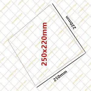 Transparent High Borosilicate Glass Build Plate 250x220x4mm for 3D Printer Transparent High Borosilicate Glass Build Plate 250x220x4mm for 3D Printer