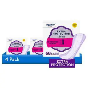 (4 pack) Equate Extra Protection Everyday Panty Liners, Extra Long Length, 68 Count (4 pack) Equate Extra Protection Everyday Panty Liners, Extra Long Length, 68 Count