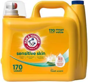 ARM & HAMMER Sensitive Skin Plus Fresh Scent Liquid Laundry Detergent 170 fl oz, 170 Loads ARM & HAMMER Sensitive Skin Plus Fresh Scent Liquid Laundry Detergent 170 fl oz, 170 Loads